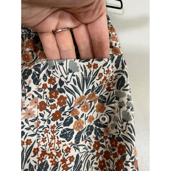 Rylee Cru Shorts Kid 10Y Brown Pull On Floral Summer Beach Travel Preppy Neutral - Picture 11 of 16